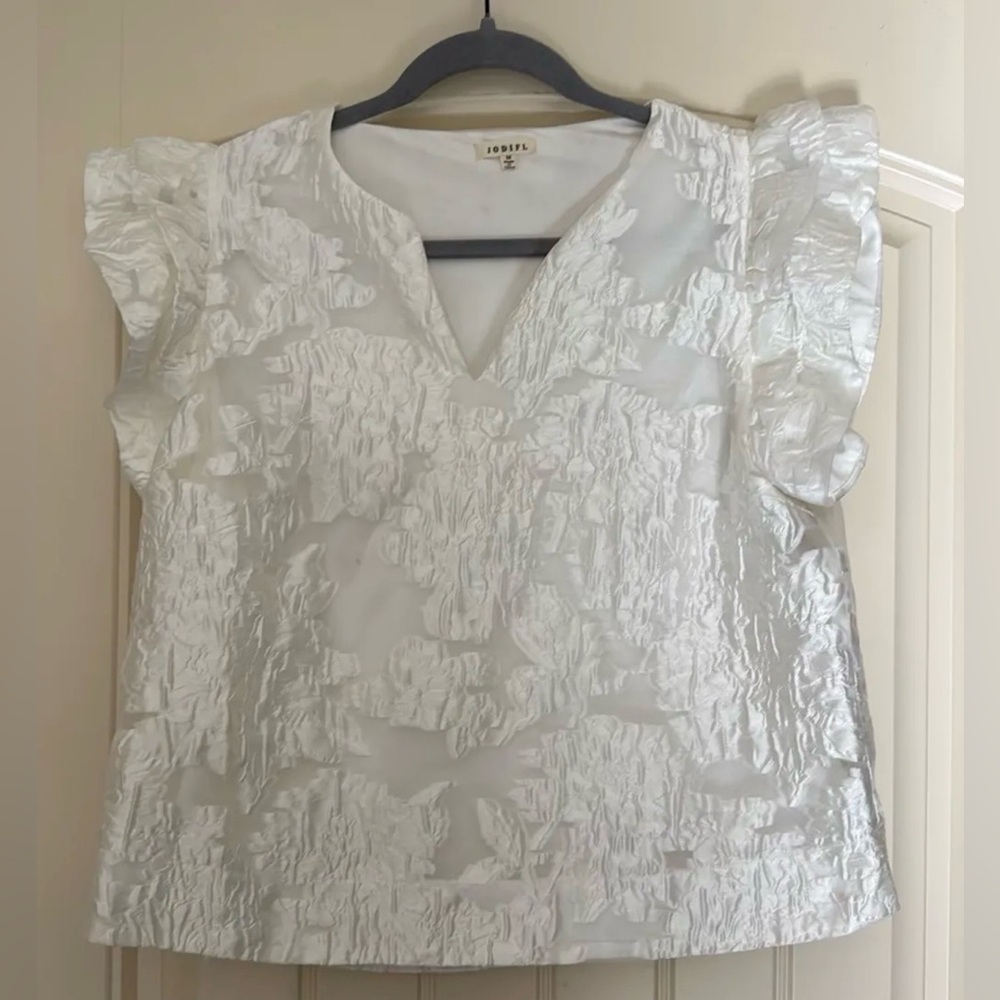 White Floral/Lace Blouse